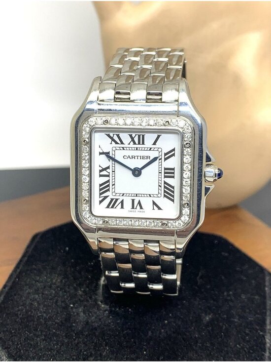 Cartier Accessories - Cartier Panthère De WSPN0011 Womens Watch Swiss Quartz Custom Diamond Bezel 31mm
